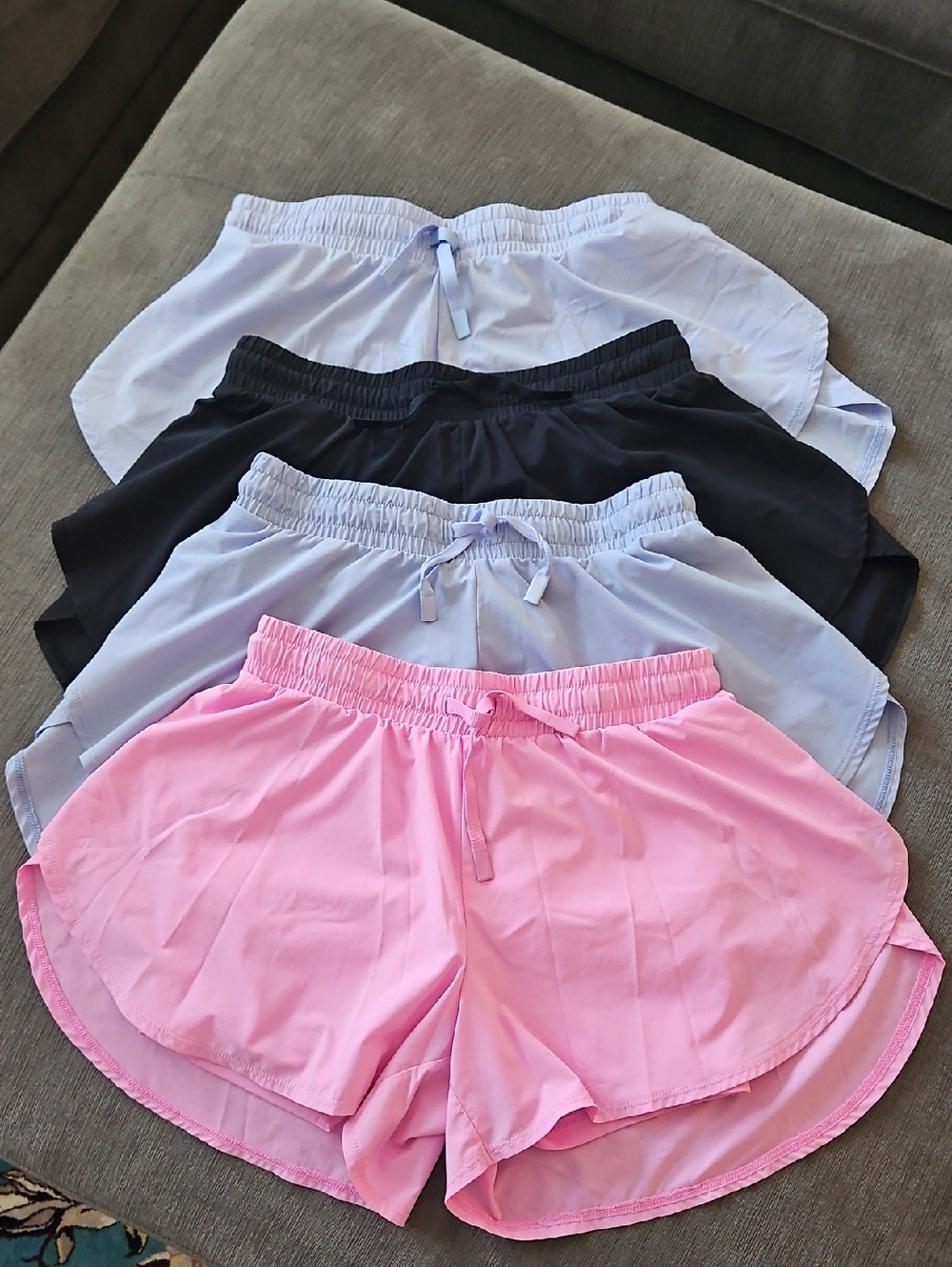 A Set Of 4 All In Motion By Target Girl Butterfly Shorts Size XL (14)